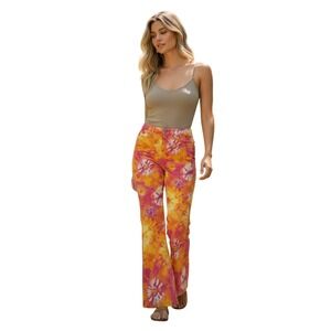 Route 66 - Y2K Tie Dye‎ Flare Pants Groovy Festival Hippie Jeans Size 26
